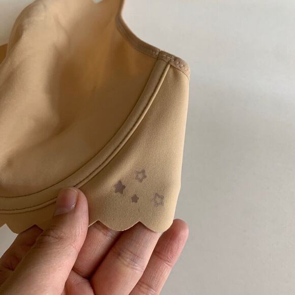 Aerie Bra Womens 34D Sand Real Me Full Coverage Unlined Scalloped Trim Underwire - Picture 13 of 16